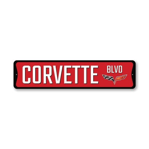 Chevy Corvette Blvd. C6 Sign - Vette1 - C6 Signs