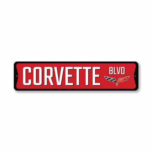 Chevy Corvette Blvd. C6 Sign - Vette1 - C6 Signs