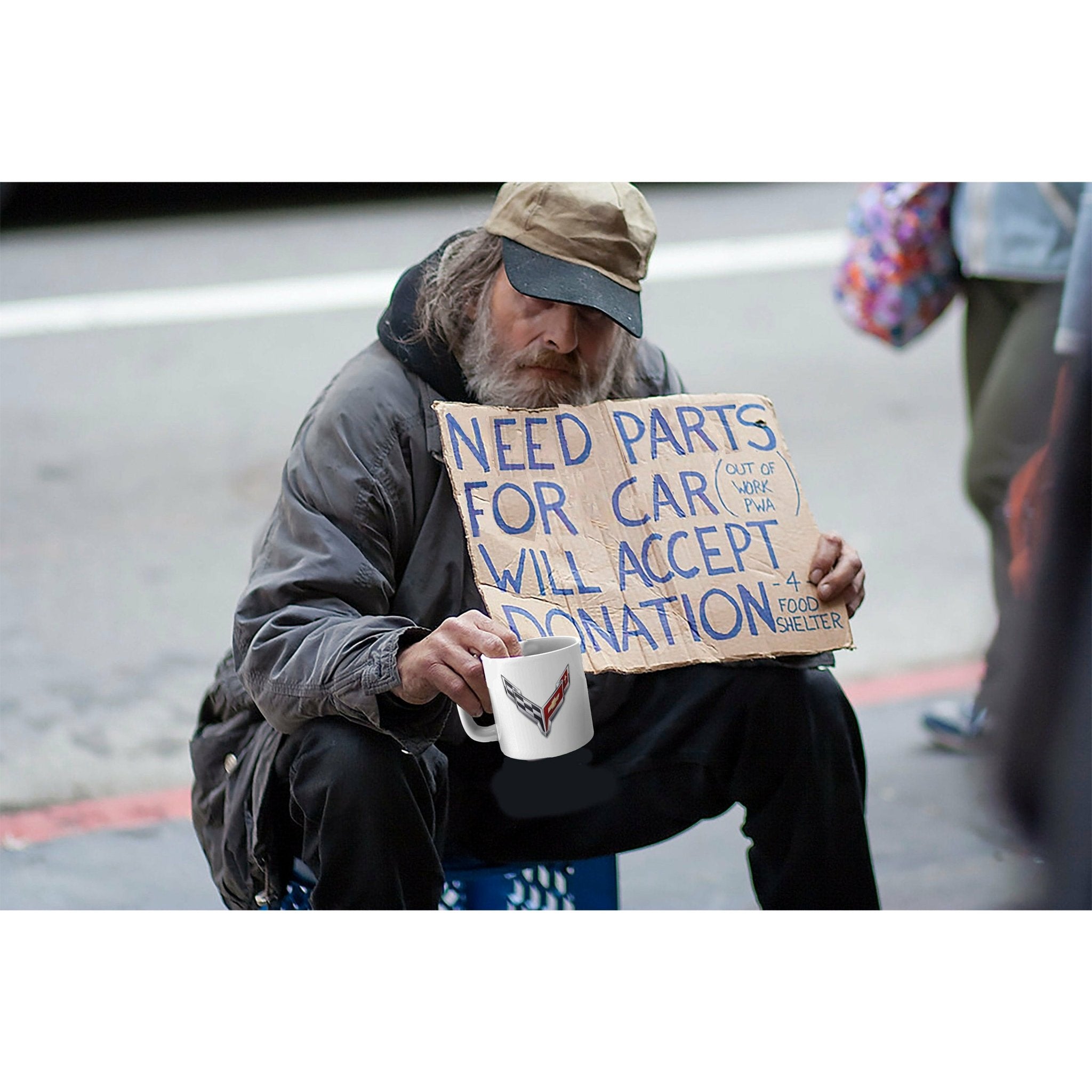 Corvette C8 Logo & Specification White Ceramic Coffee Mug, 11 oz. - Vette1 - C8 Coffee Mugs