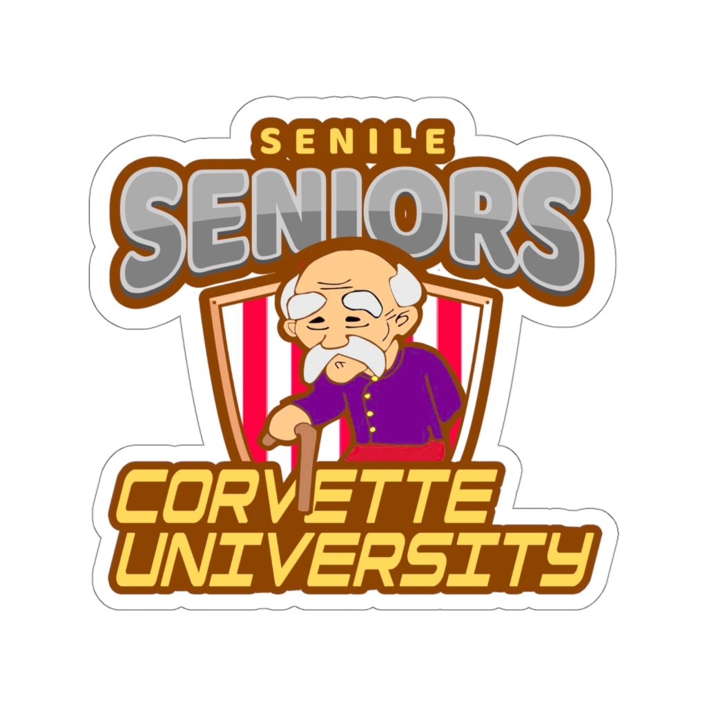 Corvette University Kiss-Cut Stickers-4 sizes! - Vette1 - Corvette University