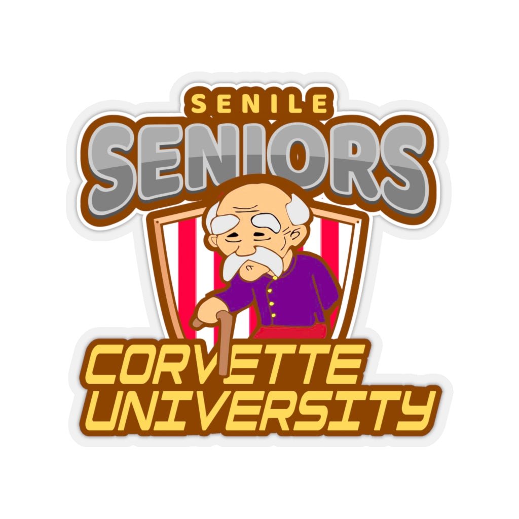 Corvette University Kiss-Cut Stickers-4 sizes! - Vette1 - Corvette University