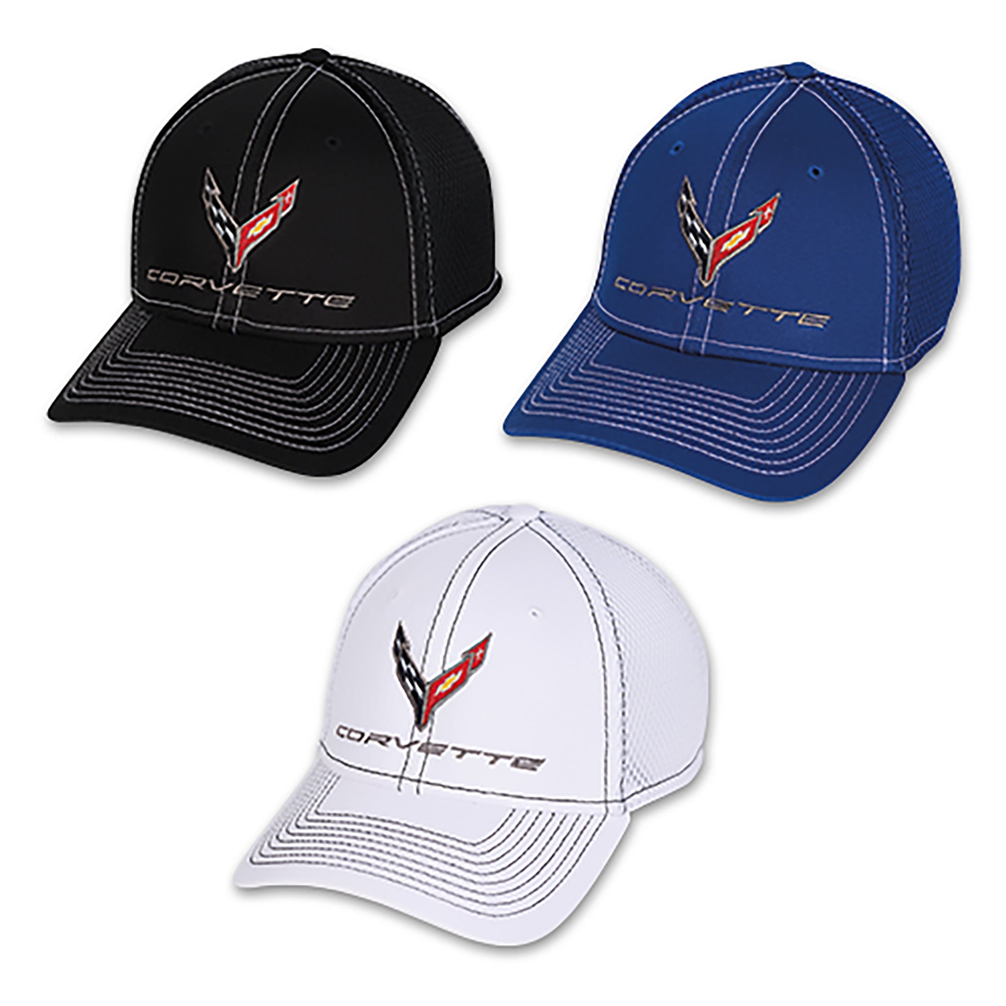 2020 Corvette Accent Stitch Cap - Vette1 - C8 Hats & Caps