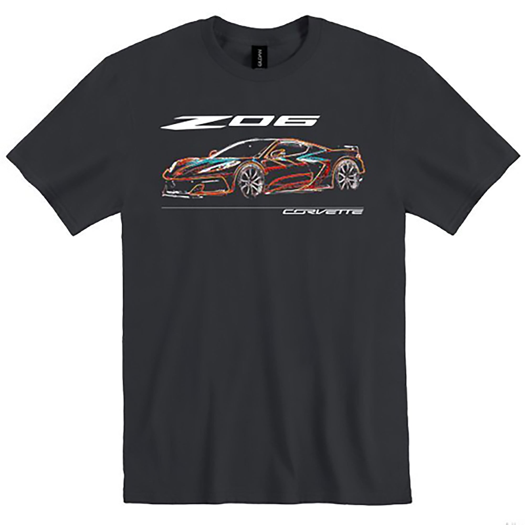 2023 Corvette Z06 Neon T-Shirt - Vette1 - C8 Men's T-Shirts Z06
