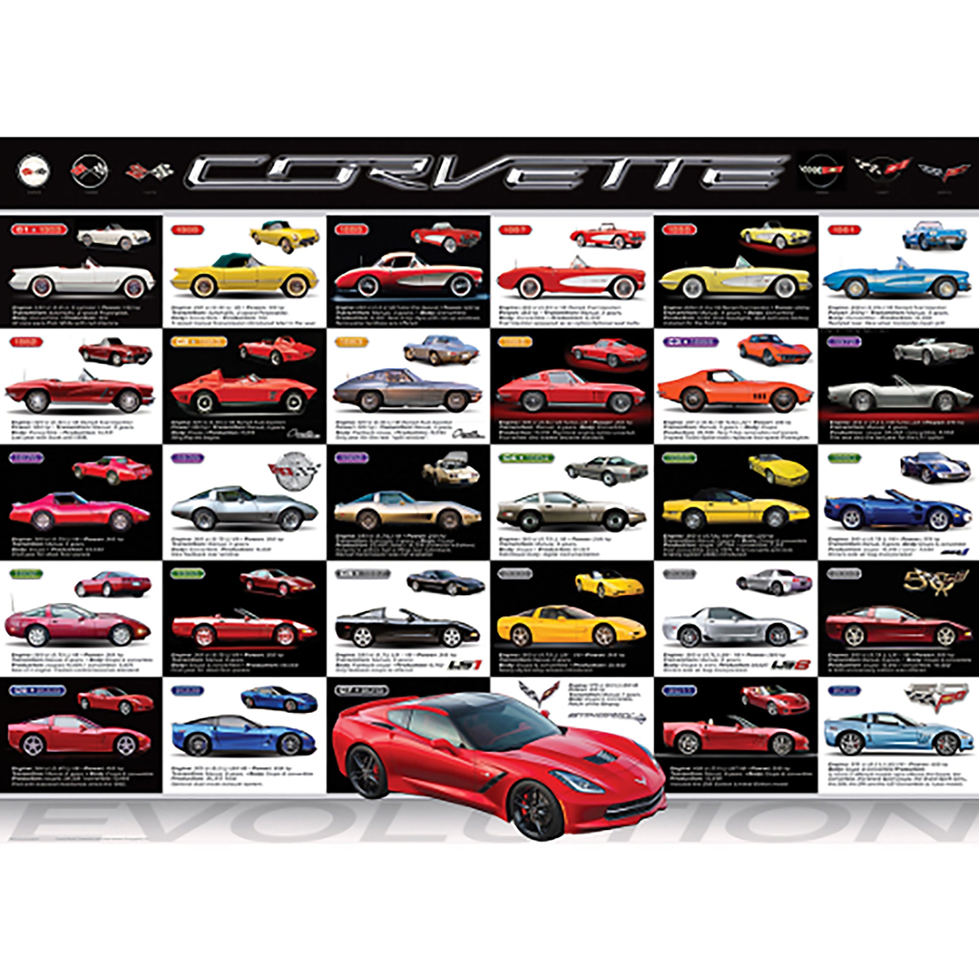 Corvette Evolution Puzzle - Vette1 - Misc. Puzzles