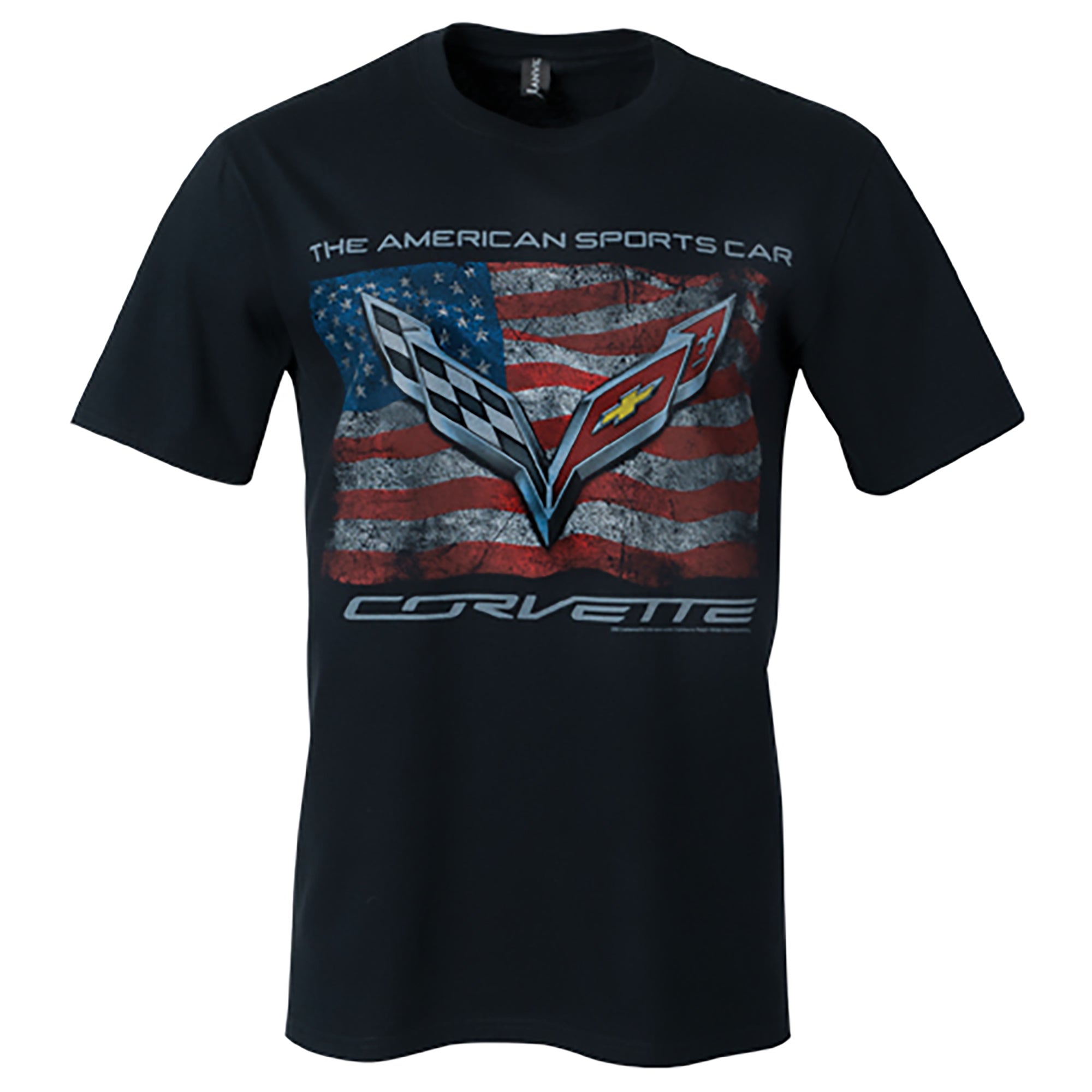 C7 Corvette Vintage USA Flag Tee - Vette1 - C7 Men's T-Shirts