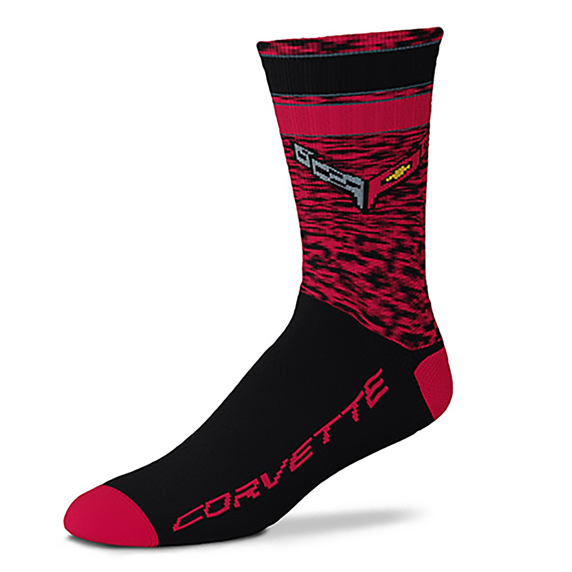 2020 Corvette Red Heather Crew Sock - Vette1 - C8 Socks