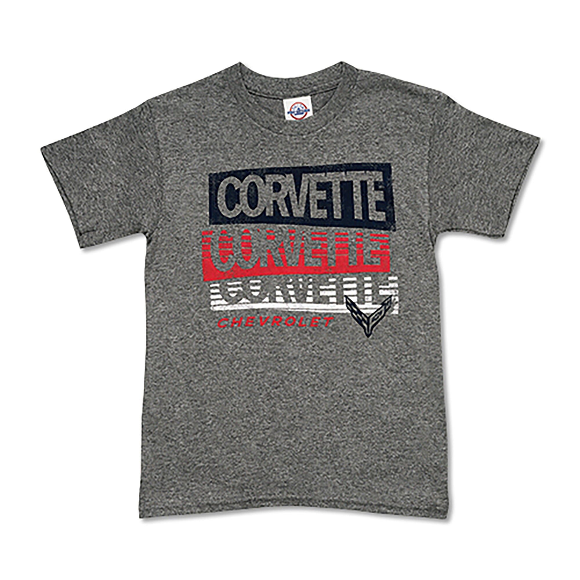 Youth 2020 Corvette Striped Tee - Vette1 - C8 Kid's Apparel