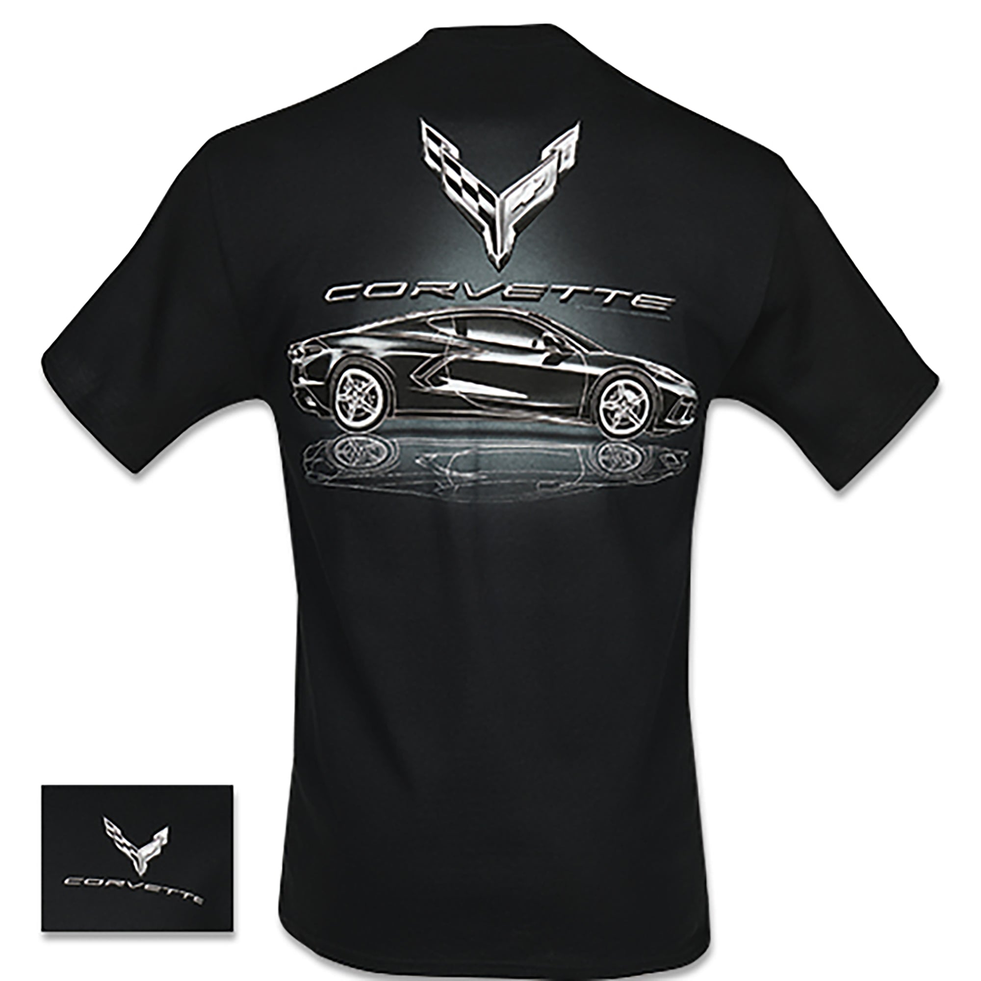2020 Corvette Metallic Tonal Tee - Vette1 - C8 Men's T-Shirts
