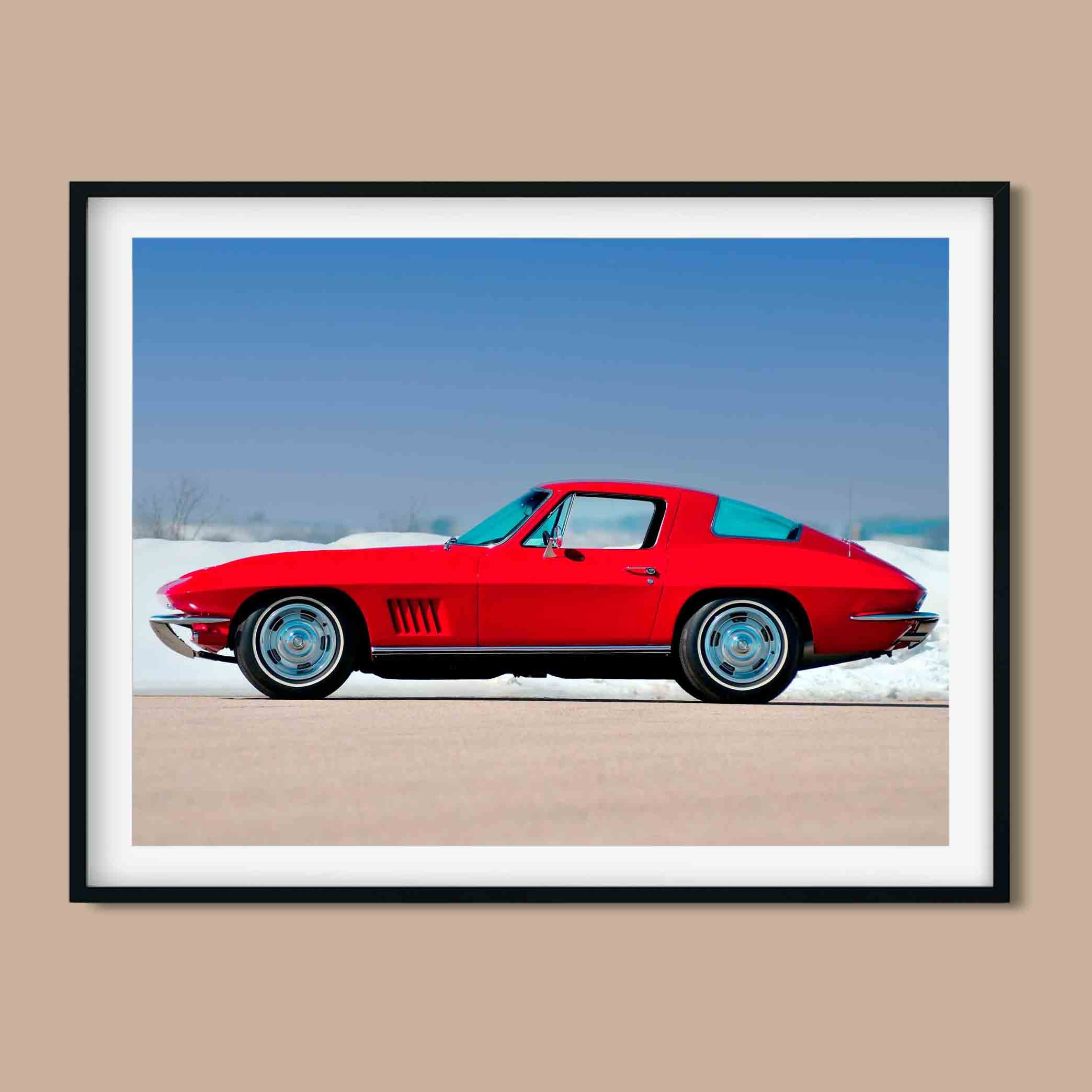 Corvette C2 Red Corvette - Vette1 - Wall Art