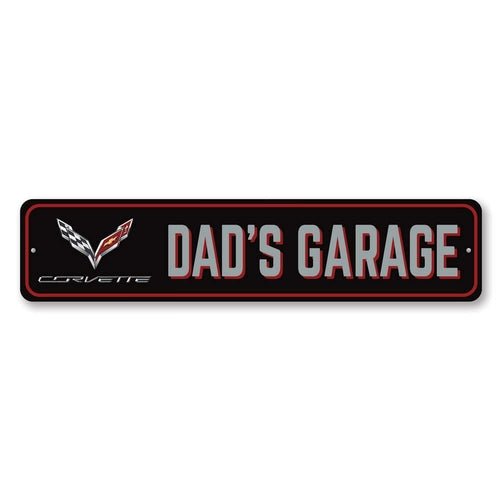 Dads Corvette C7 Garage Sign - Vette1 - C7 Socks