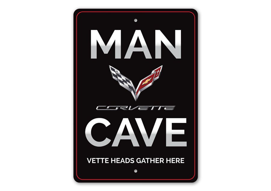 Corvette C7 Man Cave Sign - Vette1 - C7 Metal Signs