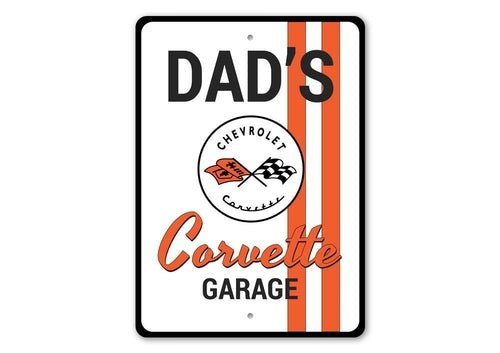 Dads Chevy Corvette C1 Garage Sign - Vette1 - C1 Signs