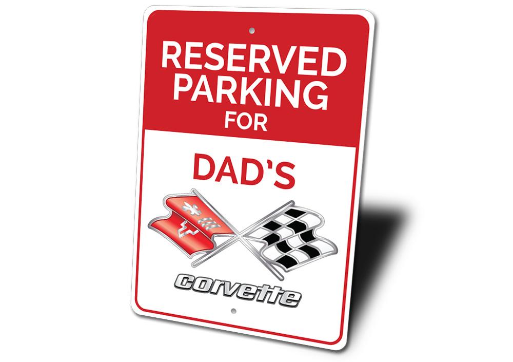 Reserved Parking Chevy Corvette C1 Sign - Vette1 - C1 Signs