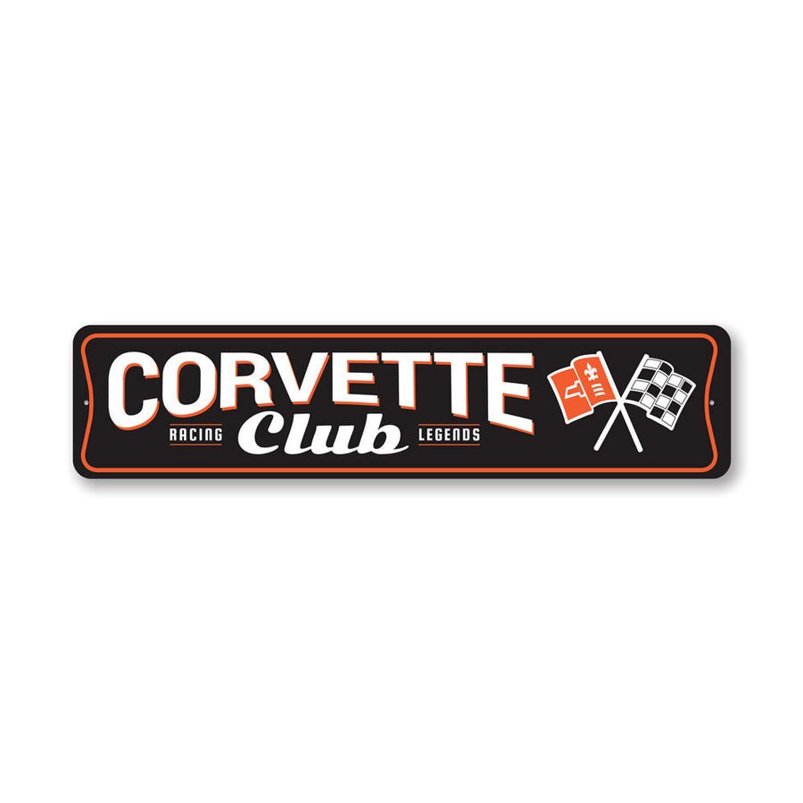 Corvette Club Racing Legends Sign - Vette1 - Misc. Metal Signs