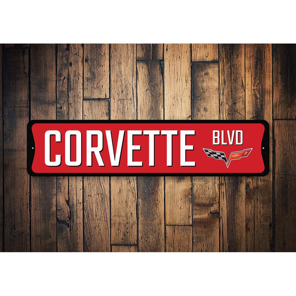 Chevy Corvette Blvd. C6 Sign - Vette1 - C6 Signs