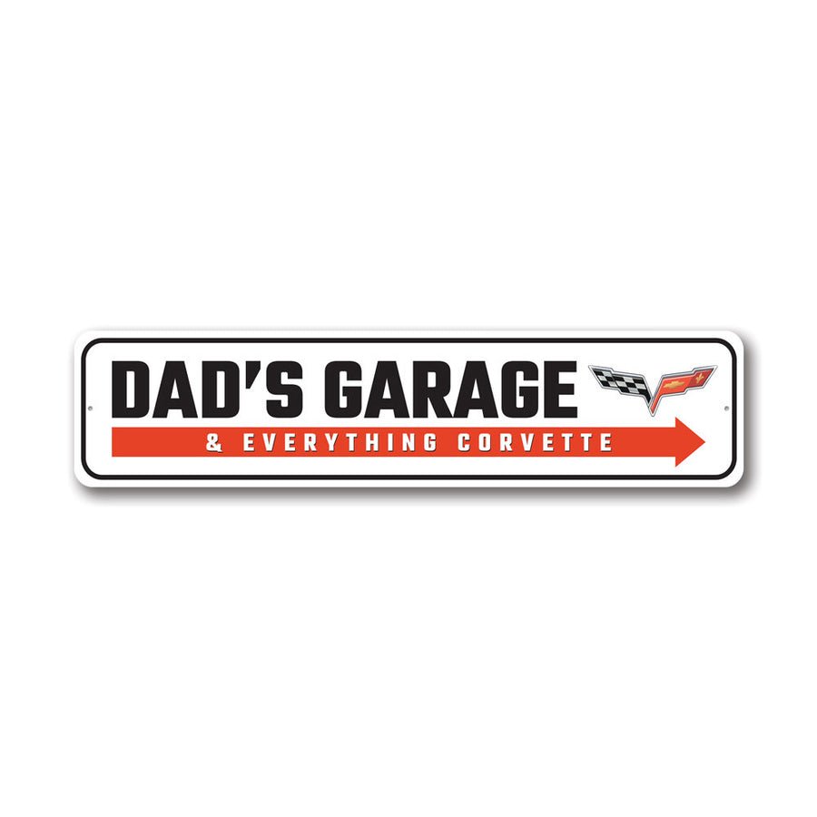 Dad's C6 Corvette Garage Sign - Vette1 - C6 Metal Signs