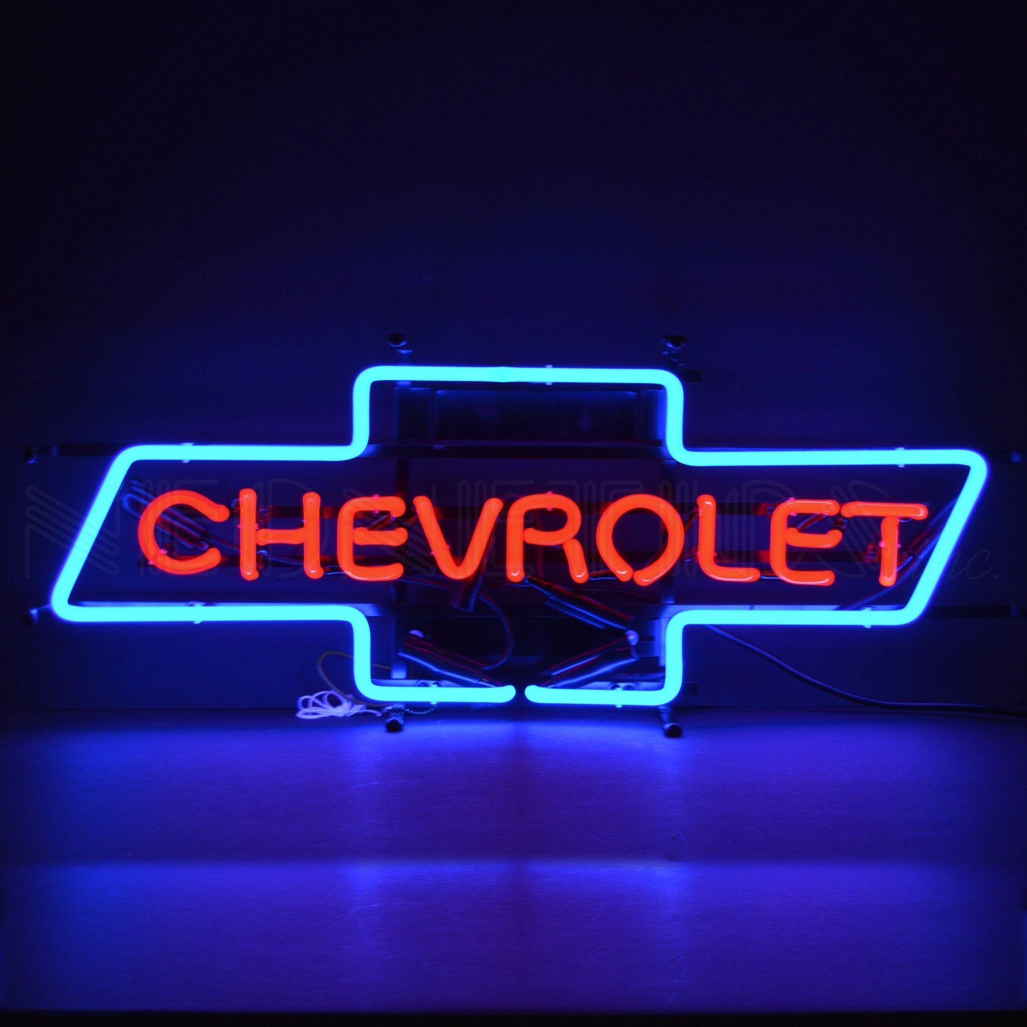 Chevrolet Bowtie Neon Sign 11"x29"x4" Deep - Vette1 - Misc. Neon Signs