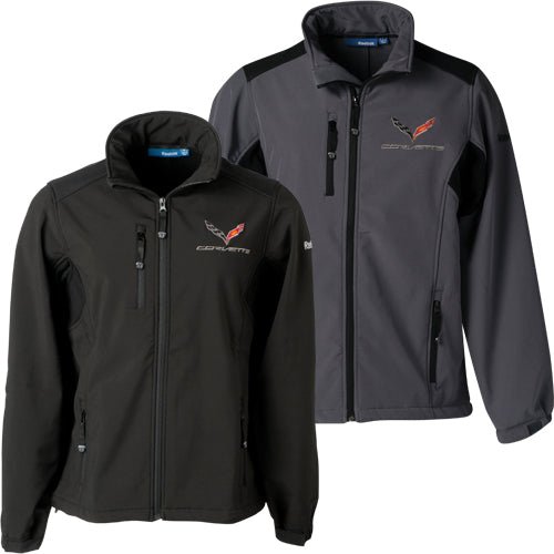 Corvette C7 Men's Reebok Softshell Jacket - Vette1 - C7 Men's Outerwear