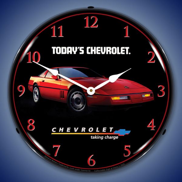 1984 C4 Corvette 14” Backlit LED Clock - Vette1 - C4 Clocks