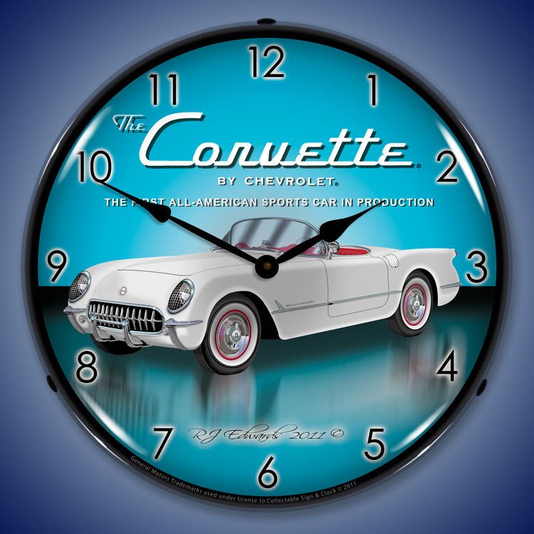 1953 C1 Corvette 14” Backlit LED Clock - Vette1 - C1 Clocks
