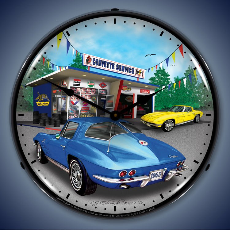 1962 C1 Corvette 14” Backlit LED Clock - Vette1 - C1 Clocks