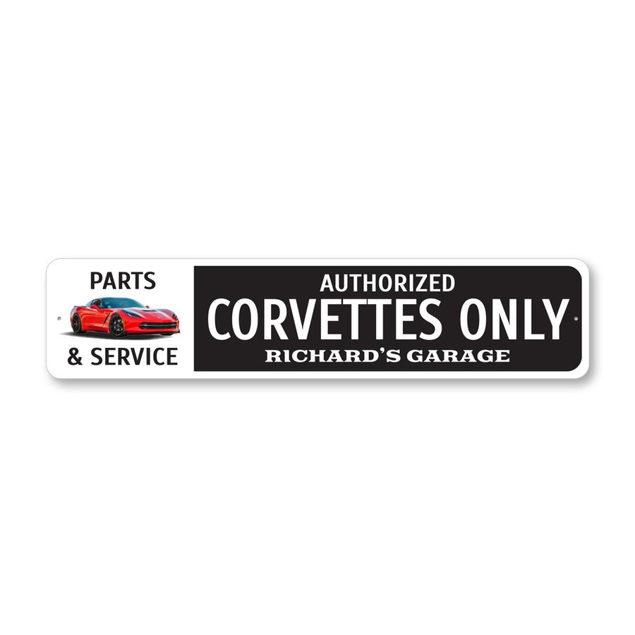 Personalized C7 Corvettes Only Garage Sign - Vette1 - C7 Metal Signs