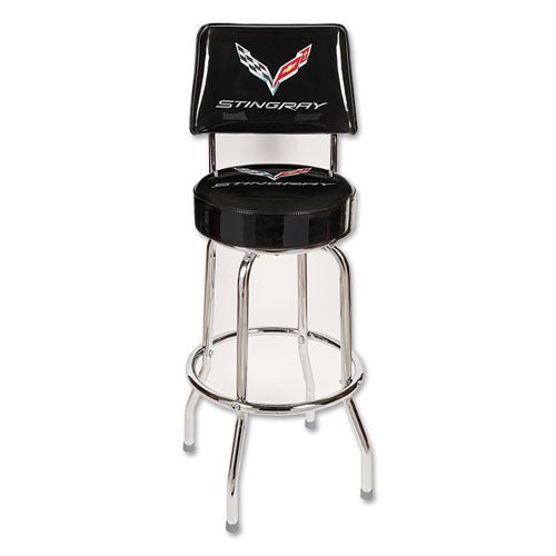 Corvette Stingray Counter Stool w/Back - Vette1 - C7 Stools & Pub Tables