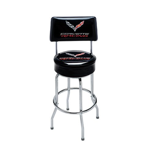 CORVETTE C7 RACING PUB STOOL W/BACK - Vette1 - C7 Stools & Pub Tables