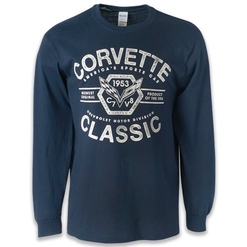 Corvette C7 Classic '53 Men's Long Sleeve Tee - Vette1 - C7 Men's T-Shirts