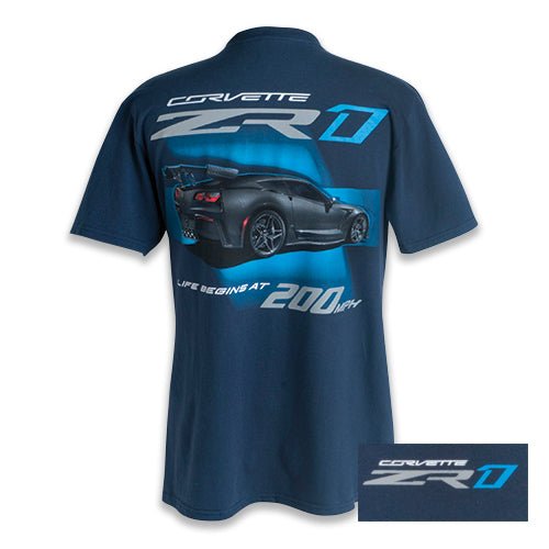 Corvette C7 ZR1 "Life Begins At 200 Mph" T-shirt - Vette1 - C7 Men's T-Shirts
