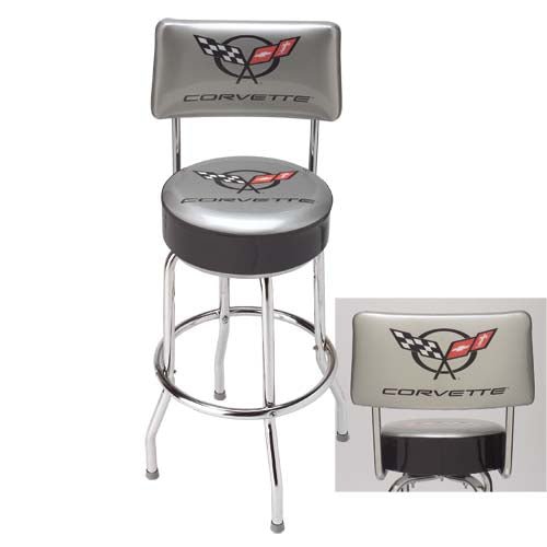 C5 Corvette Counter Stool w/Back - Vette1 - C5 Stools & Pub Tables