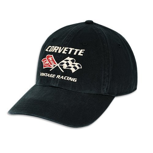 Corvette Vintage Racing Washed Chino Cap - Vette1 - Misc. Hats & Caps