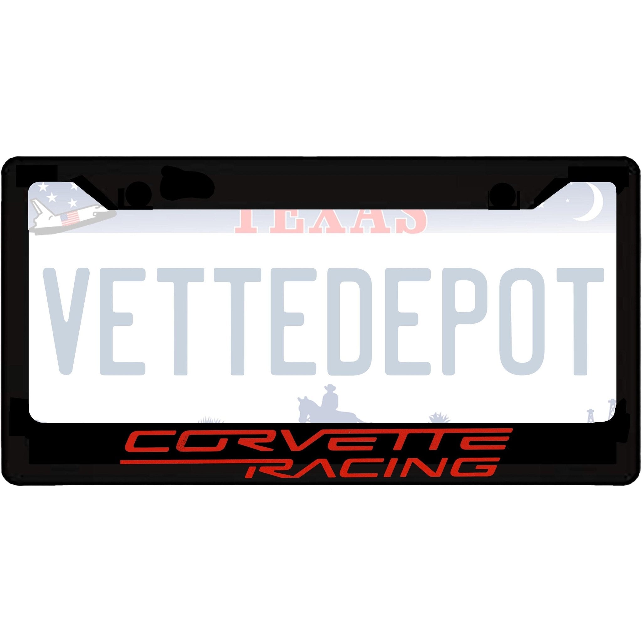 Corvette C6 Aluminum License Plate Frame Z06, ZR1, Grand Sport, Corvette Racing, Z06X - Vette1 - C6 License Plate Frames