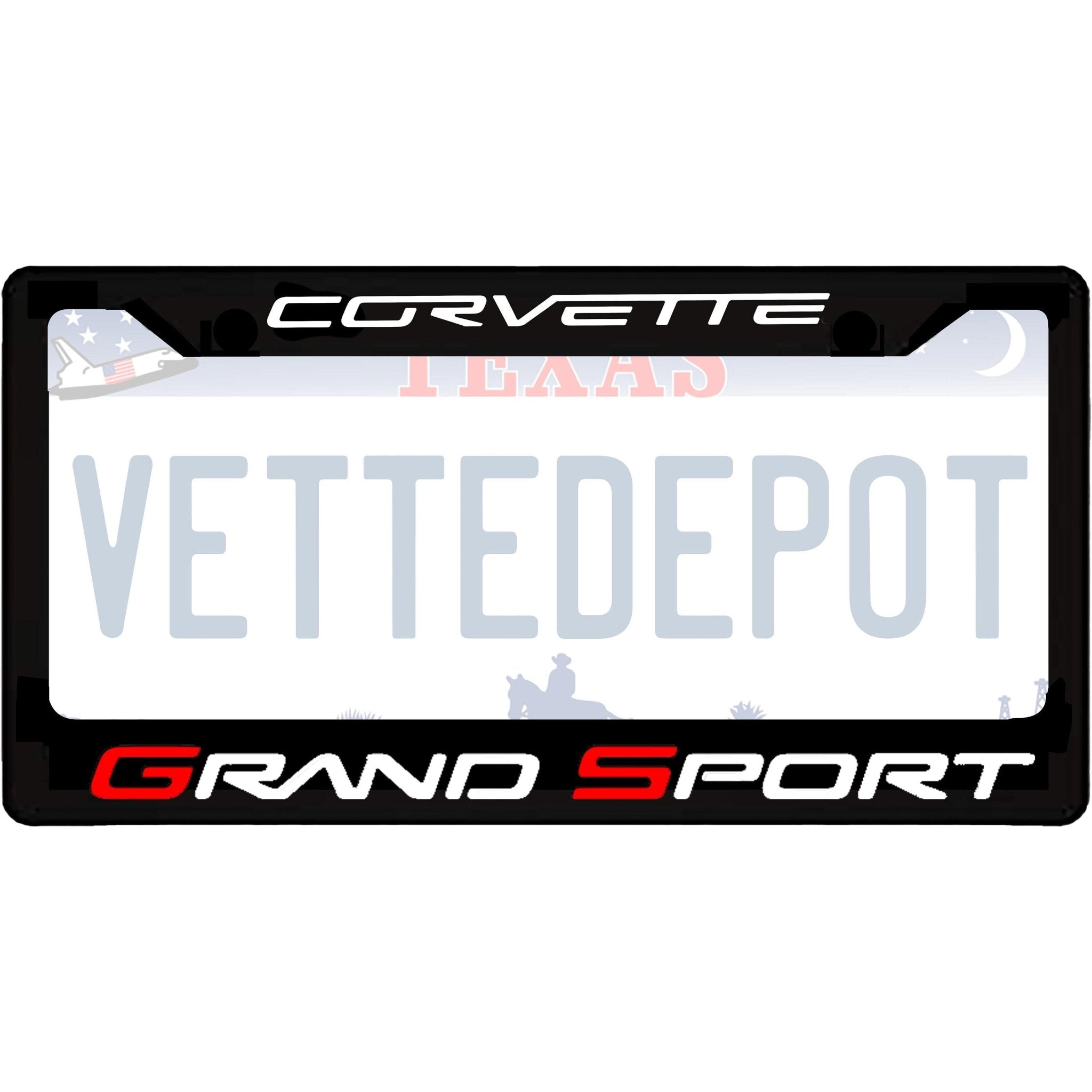 Corvette C6 Aluminum License Plate Frame Z06, ZR1, Grand Sport, Corvette Racing, Z06X - Vette1 - C6 License Plate Frames