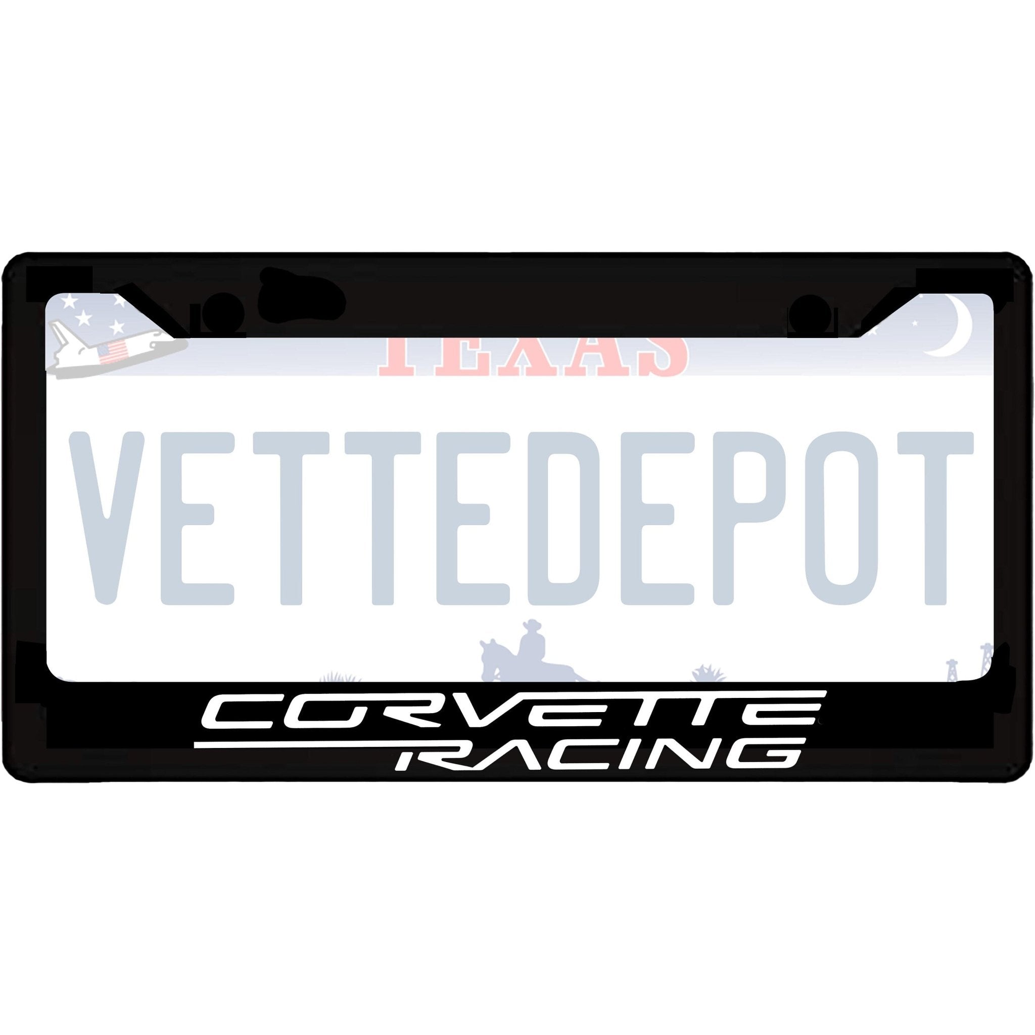 Corvette C6 Aluminum License Plate Frame Z06, ZR1, Grand Sport, Corvette Racing, Z06X - Vette1 - C6 License Plate Frames