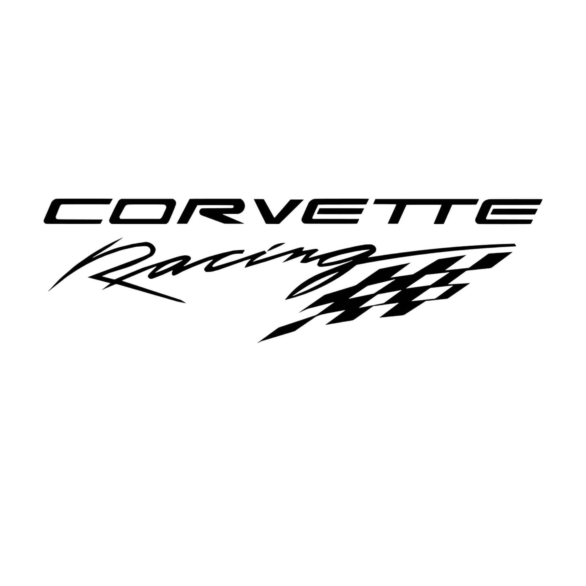 Corvette C6 Racing Flag Pair Vinyl Decal 12" x 3.5" Car Exterior Sticker - Vette1 - Body Decals