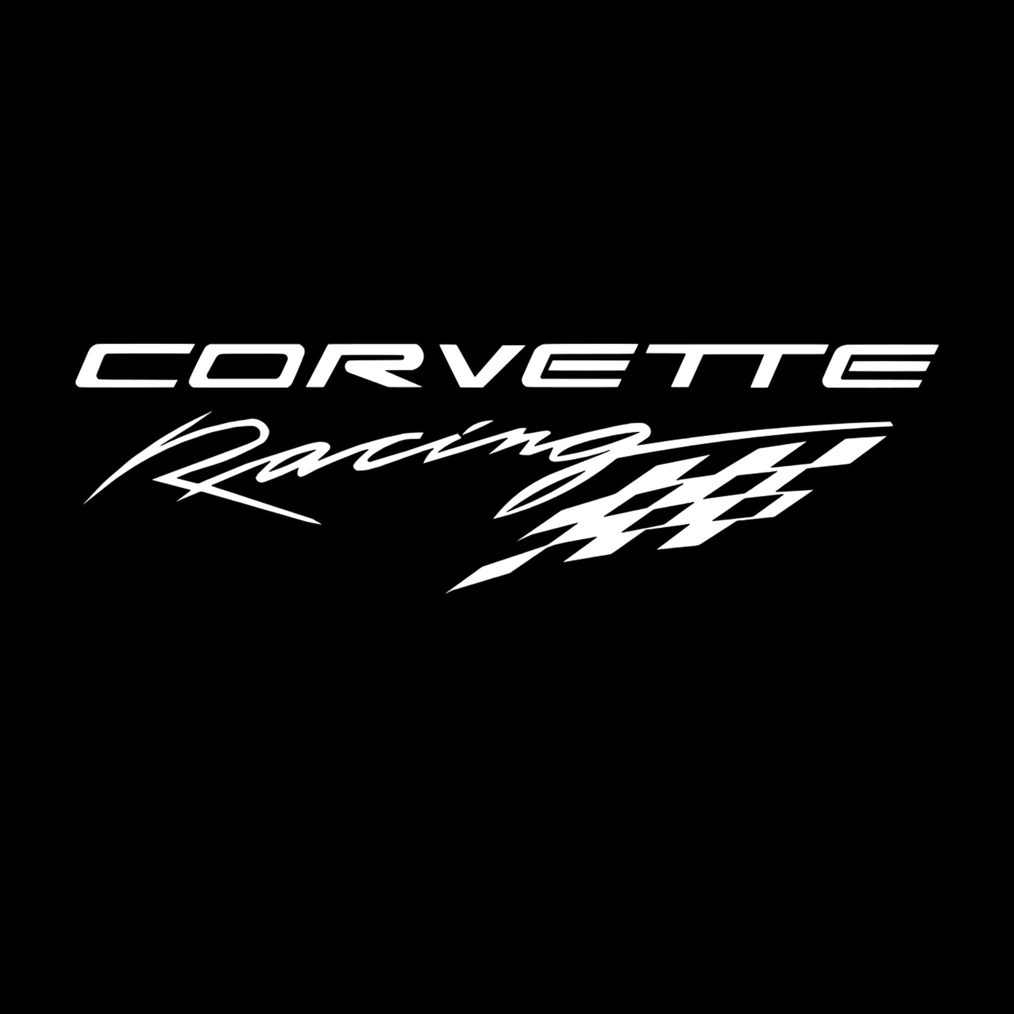 Corvette C6 Racing Flag Pair Vinyl Decal 12" x 3.5" Car Exterior Sticker - Vette1 - Body Decals