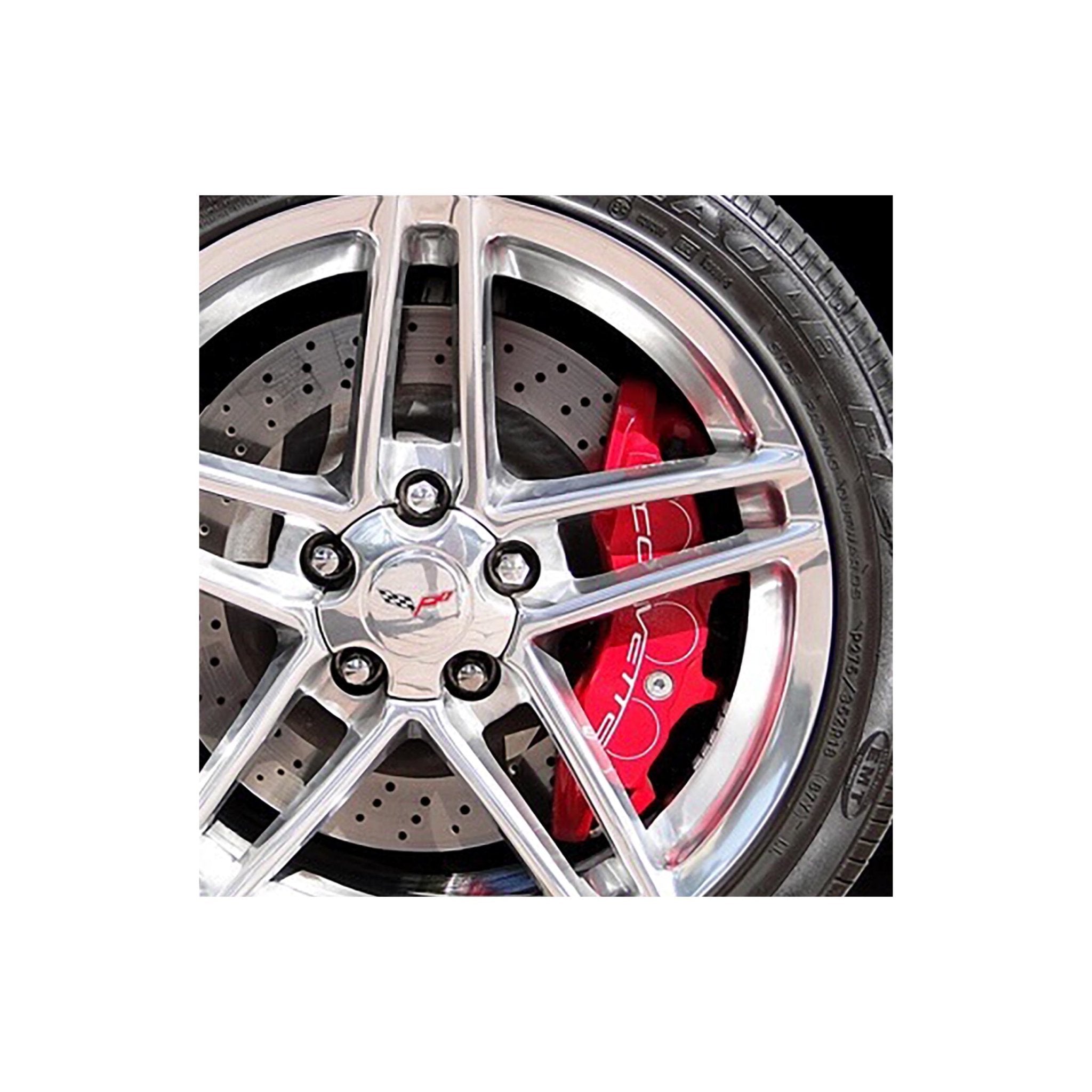 Corvette C6 Z06 Brake Caliper Decals - High Temperature - Vette1 - Caliper Decals