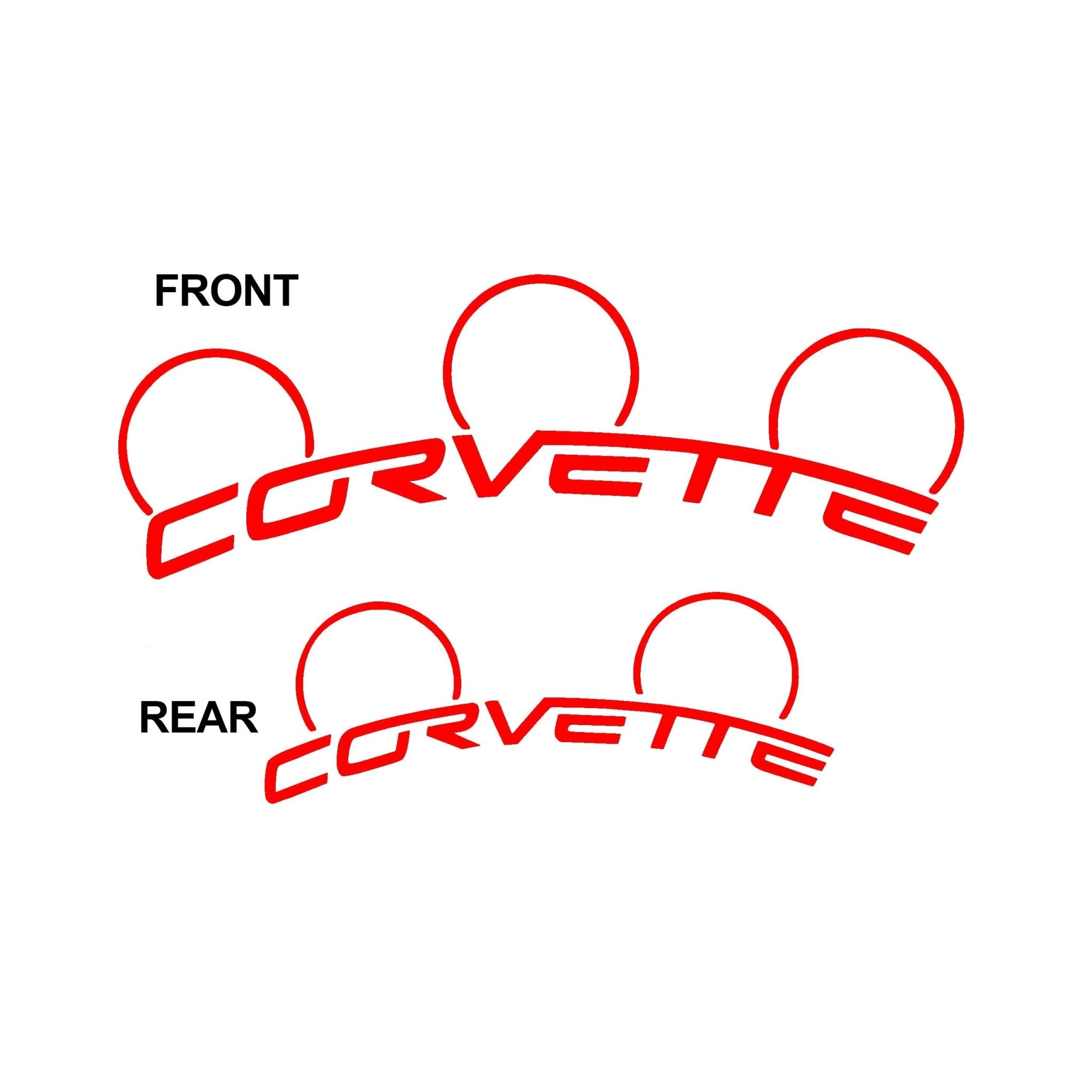 Corvette C6 Z06 Brake Caliper Decals - High Temperature - Vette1 - Caliper Decals