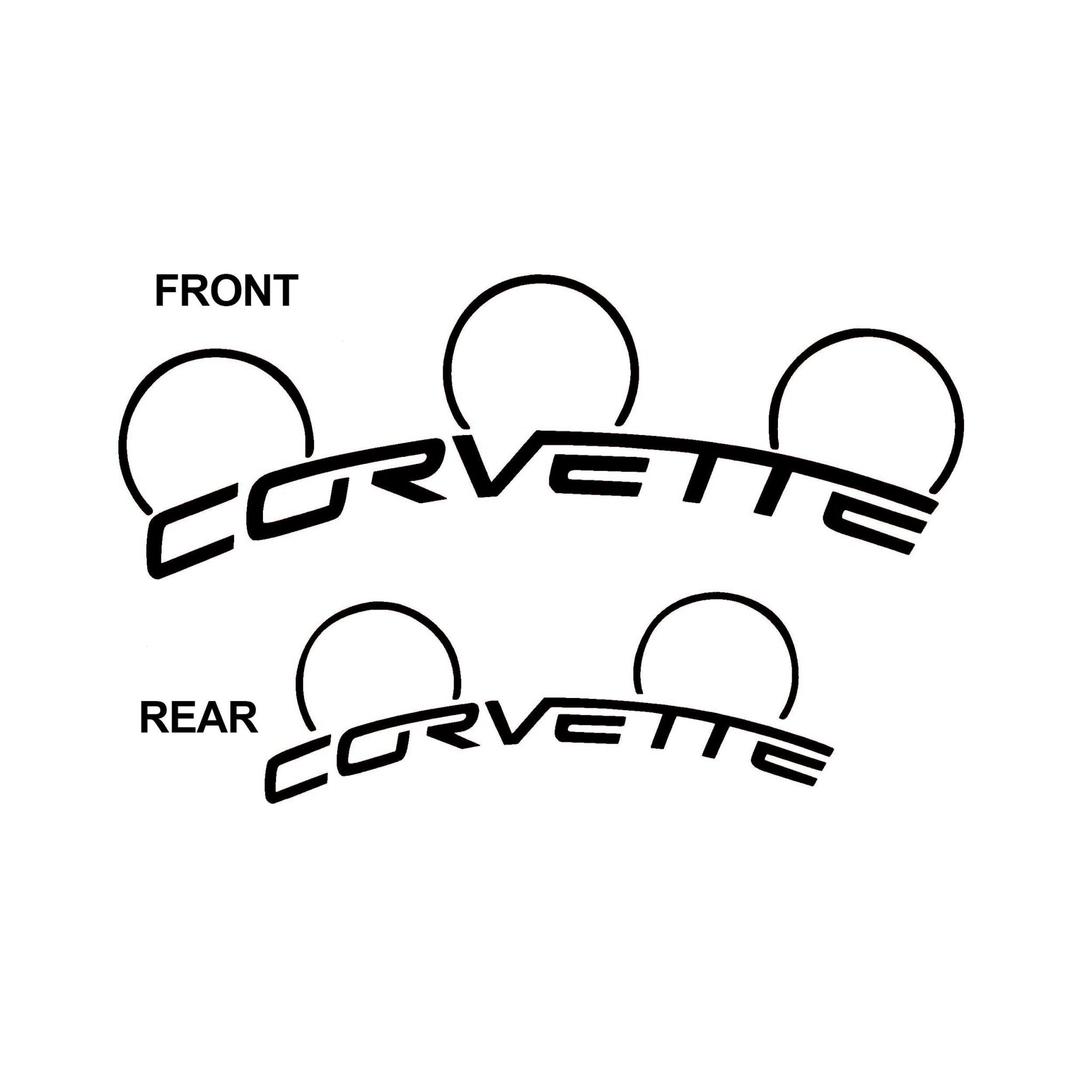 Corvette C6 Z06 Brake Caliper Decals - High Temperature - Vette1 - Caliper Decals