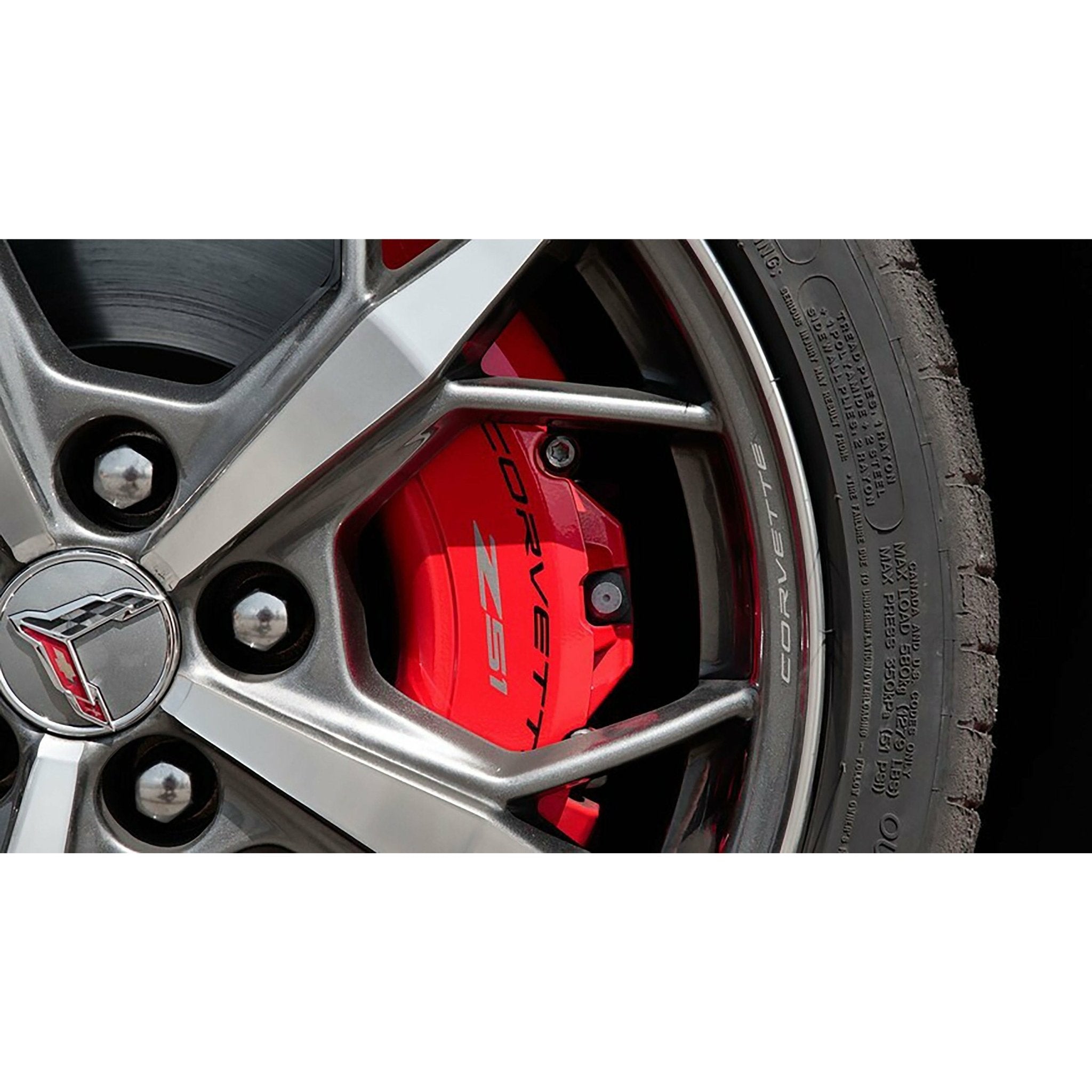 Corvette C8 Brake Caliper Decals - High Temperature - Vette1 - Caliper Decals