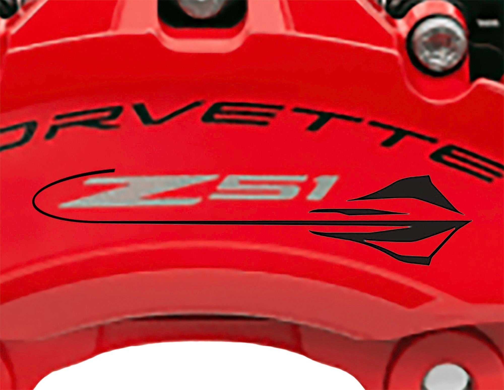 Corvette C8 Brake Caliper Decals - Z51 with Stingray Logo - Vette1 - Caliper Decals