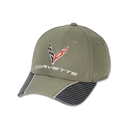 Corvette C8 Carbon Fiber Contrast Cap - Vette1 - C8 Hats & Caps