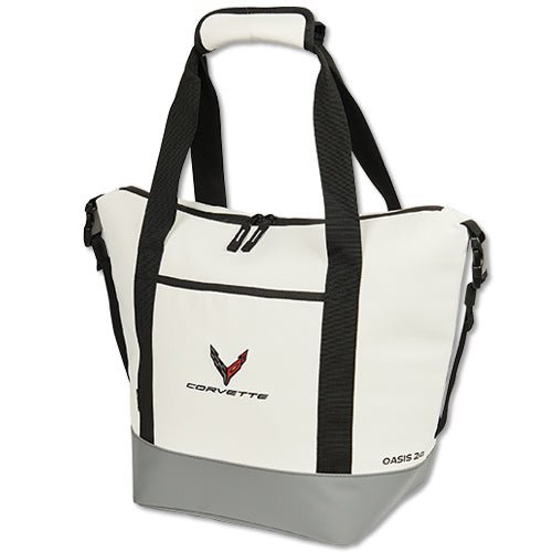 Corvette C8 Large Cooler Bag - White - Vette1 - C8 Coolers