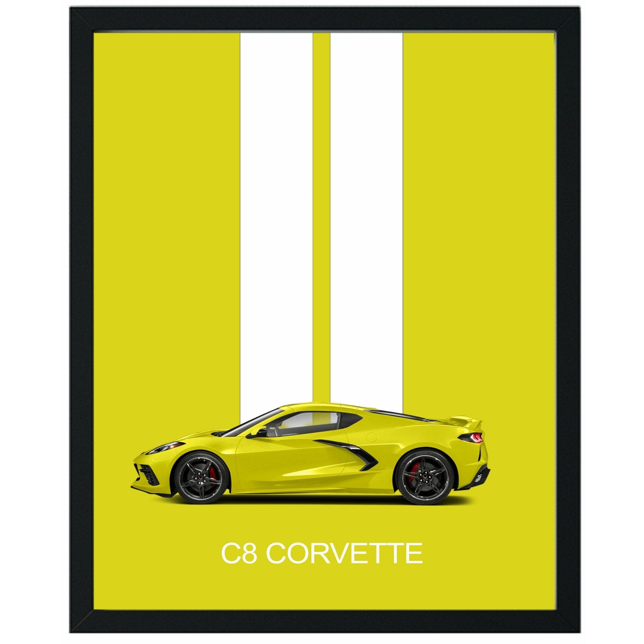 Corvette C8 Poster Print - Unframed | Corvette Wall Art | Great Gift for Dad or Corvette Enthusiast - Vette1 - Wall Art