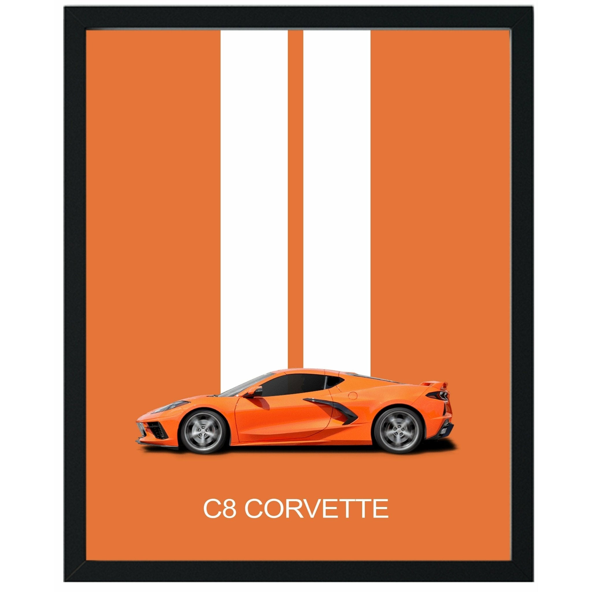 Corvette C8 Poster Print - Unframed | Corvette Wall Art | Great Gift for Dad or Corvette Enthusiast - Vette1 - Wall Art