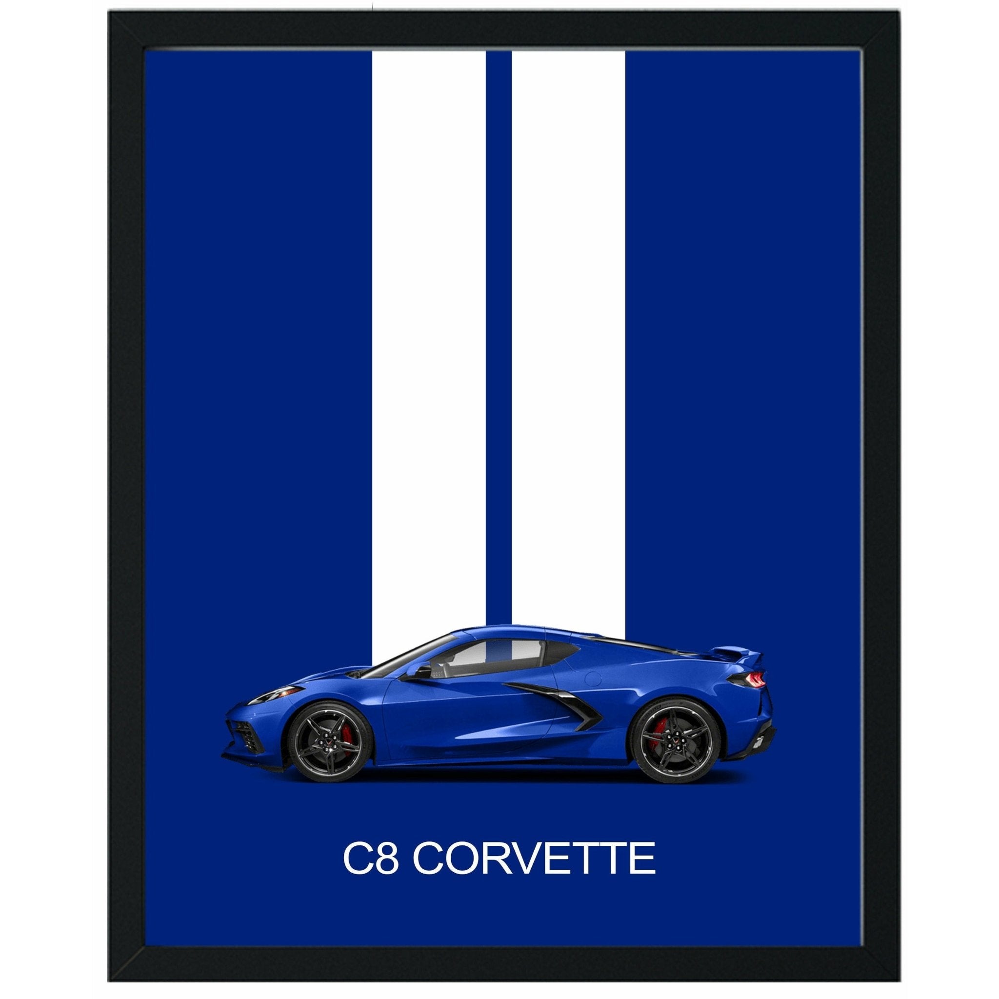 Corvette C8 Poster Print - Unframed | Corvette Wall Art | Great Gift for Dad or Corvette Enthusiast - Vette1 - Wall Art