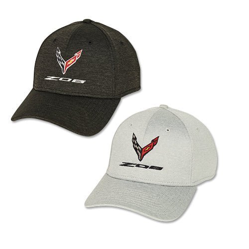 Corvette C8 Z06 Heathered Cap with Logo - Vette1 - C8 Hats & Caps