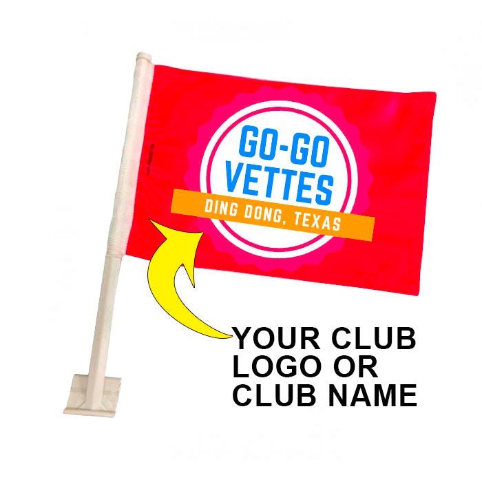 Corvette Club Car Flag - Imprinted with Your Club Logo - Vette1 - C8 Men's T-Shirts