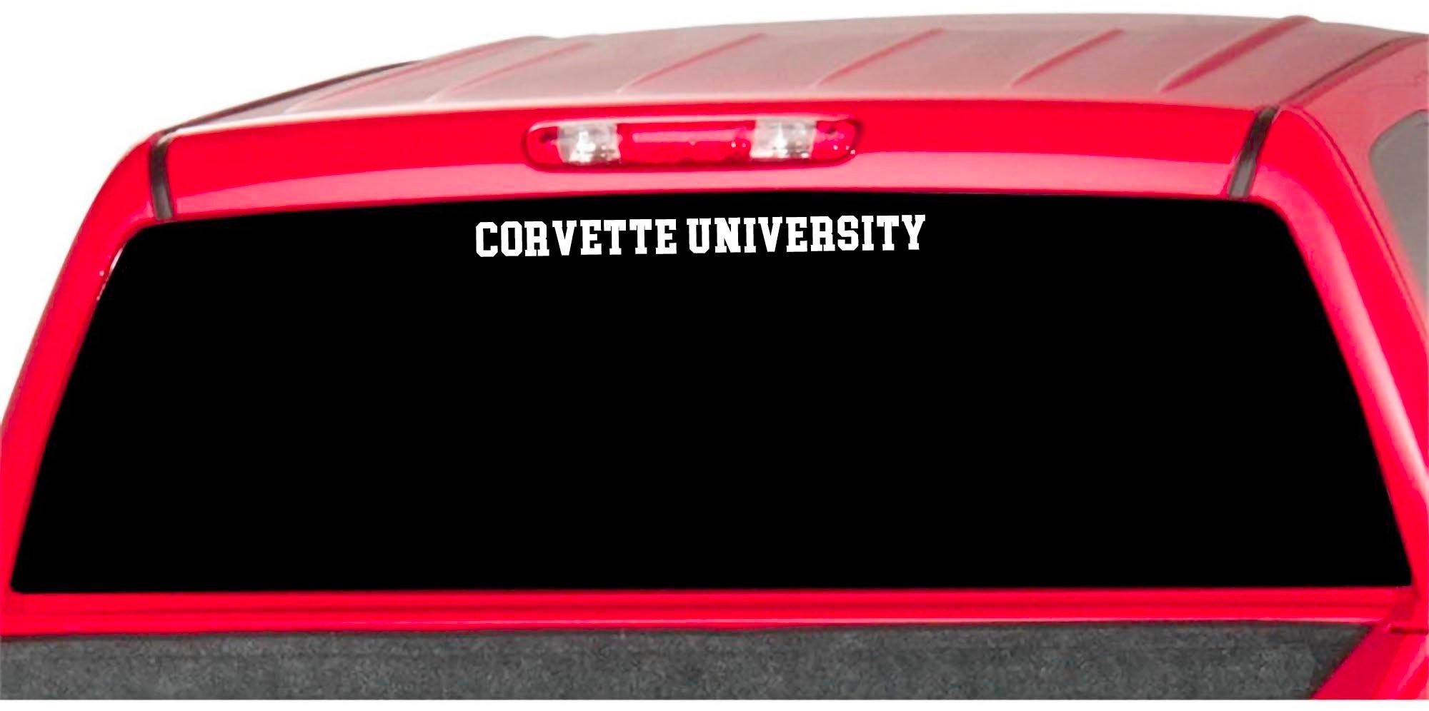 Corvette University Rear Window Decal - Vette1 - Body Decals